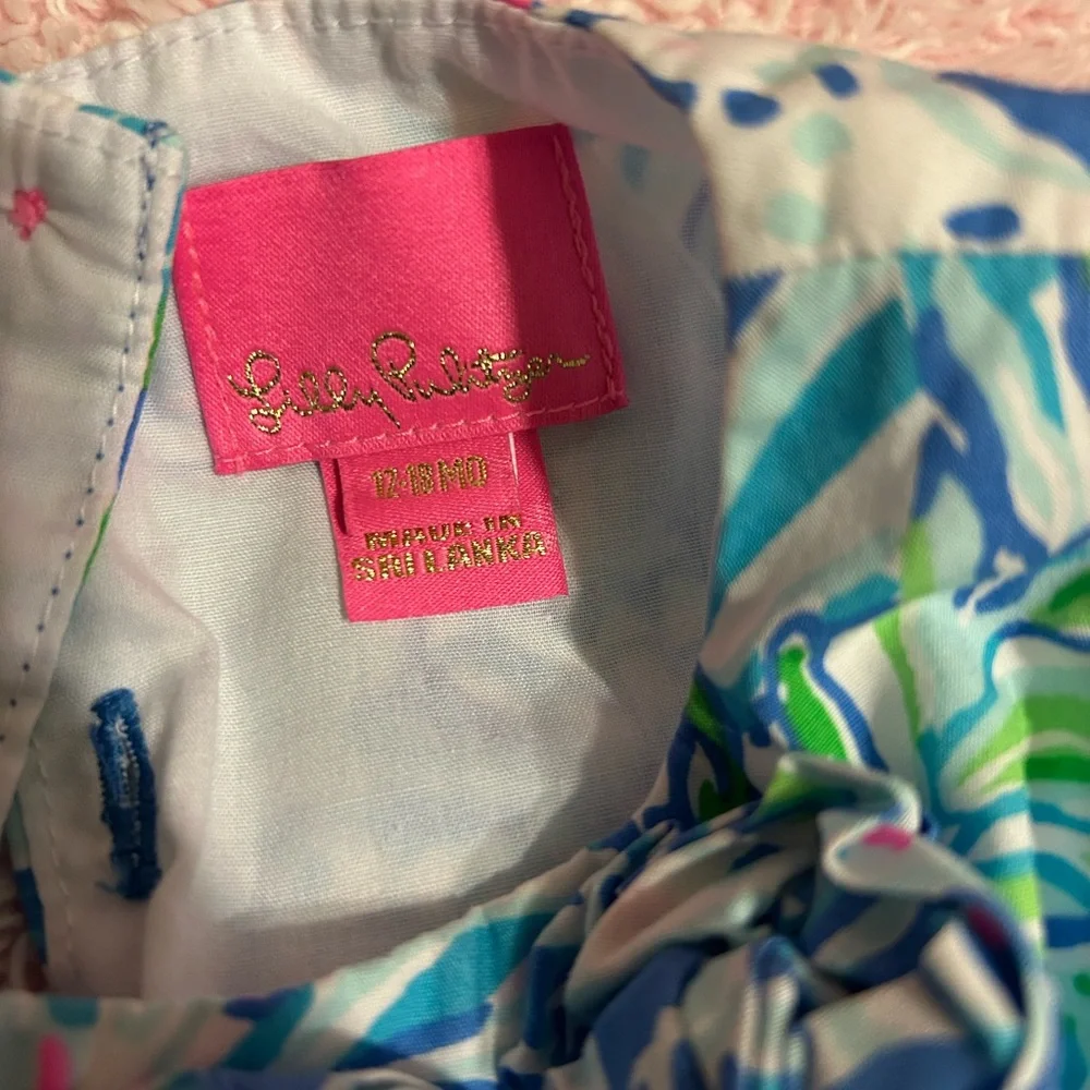Lilly Pulitzer Costal Blue Lion Around Britta Bubble Dress